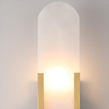 Luxury Alabaster Geometric Up Down LED Wall Sconce Image - 17