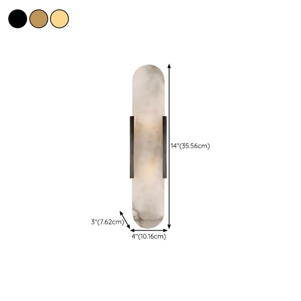 Luxury Alabaster Geometric Up Down LED Wall Sconce 