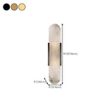 Luxury Alabaster Geometric Up Down LED Wall Sconce #size