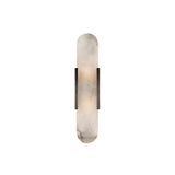 Luxury Alabaster Geometric Up Down LED Wall Sconce Image - 6