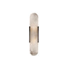 Luxury Alabaster Geometric Up Down LED Wall Sconce Image - 6