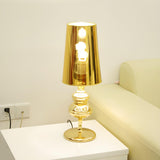 Luxury Barrel Shade Modern Metal Bedroom Table Lamp Image - 17