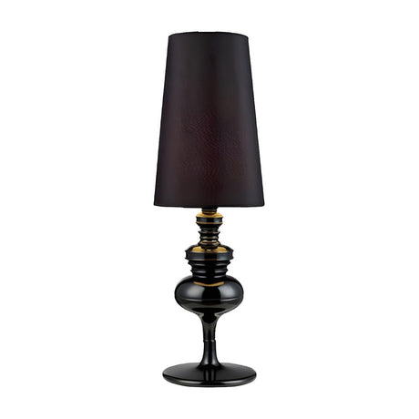 Luxury Barrel Shade Modern Metal Bedroom Table Lamp Image - 2