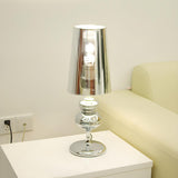 Luxury Barrel Shade Modern Metal Bedroom Table Lamp Image - 4