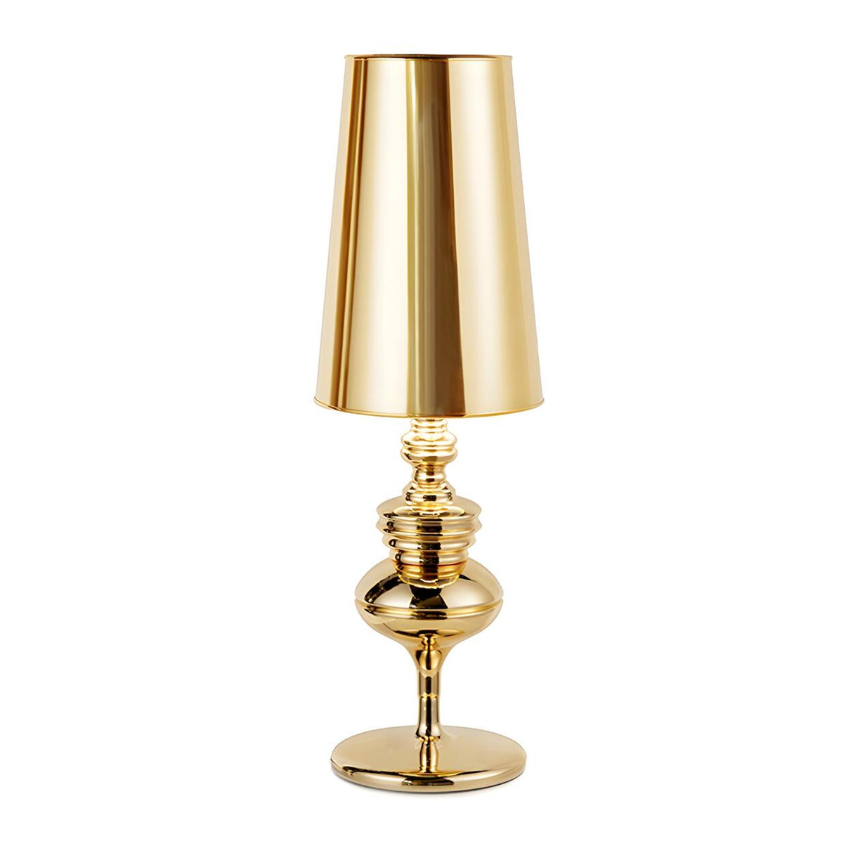 Luxury Barrel Shade Modern Metal Bedroom Table Lamp Image - 8