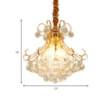 Luxury Bedroom Gold Crystal Ball Pendant Chandelier #size