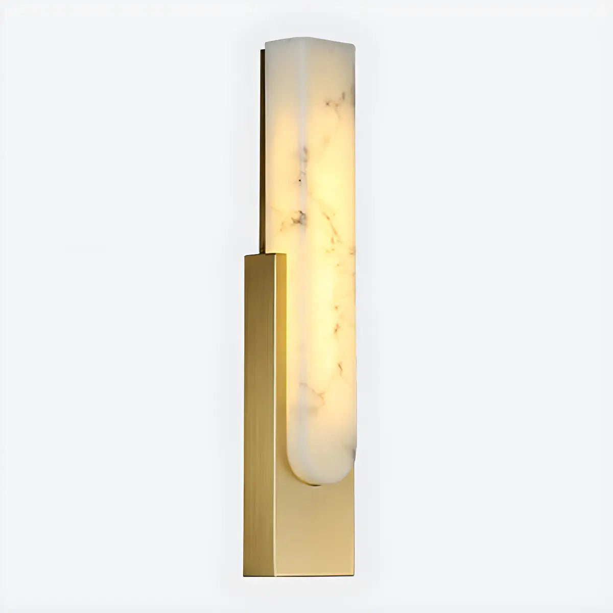 Luxury Black Rectangle Alabaster Dimmable Bedroom Wall Sconce Image - 10