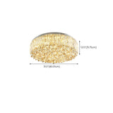 Luxury Branch Crystal Round Flush Mount Light Image - 12