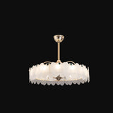 Luxury Butterfly Adjustable Blade Chandelier Fan Light Image - 5