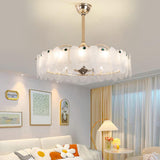 Luxury Butterfly Adjustable Blade Chandelier Fan Light Image - 8