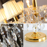 Luxury Candle Gold Crystal Chandelier Floor Lamp Image - 7