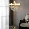 Luxury Candle Gold Crystal Chandelier Floor Lamp Image - 8