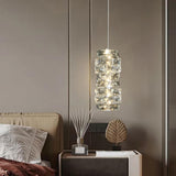 Luxury Chrome Geometric Crystal Pendant Light Image - 6