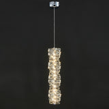 Luxury Chrome Geometric Crystal Pendant Light Image - 7