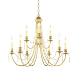 Luxury Classic 2 Tiers Gold Candlestick Chandelier Image - 3