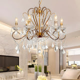 Luxury Classic Candelabra Brass Crystal Chandelier Image - 2