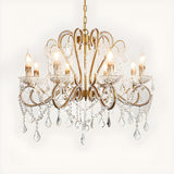 Luxury Classic Candelabra Brass Crystal Chandelier Image - 5