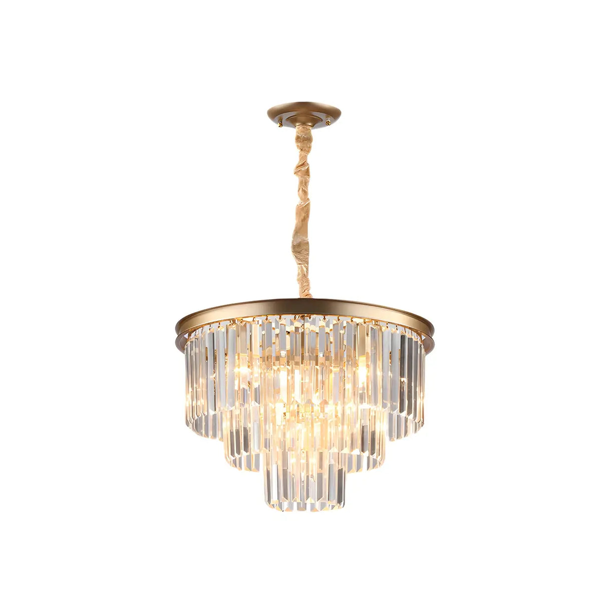 Luxury Clera Crystal Tiered Chandelier for Living Room Image - 11