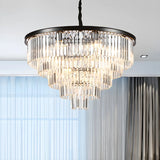 Luxury Clera Crystal Tiered Chandelier for Living Room Image - 13