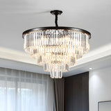 Luxury Clera Crystal Tiered Chandelier for Living Room Image - 14