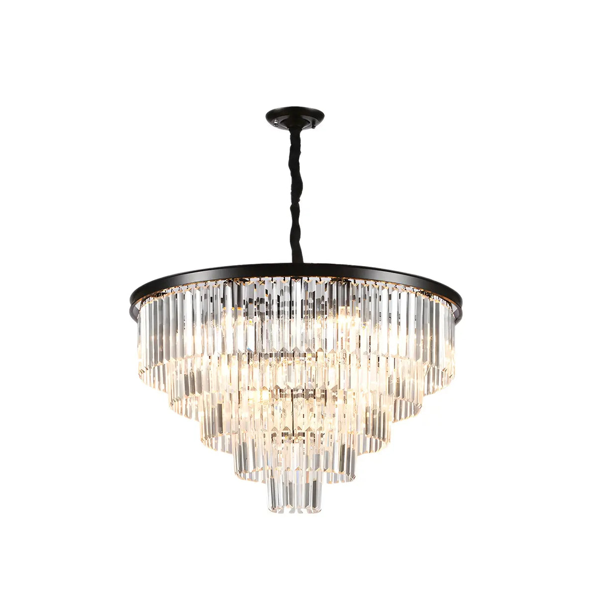 Luxury Clera Crystal Tiered Chandelier for Living Room Image - 15