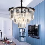 Luxury Clera Crystal Tiered Chandelier for Living Room Image - 17