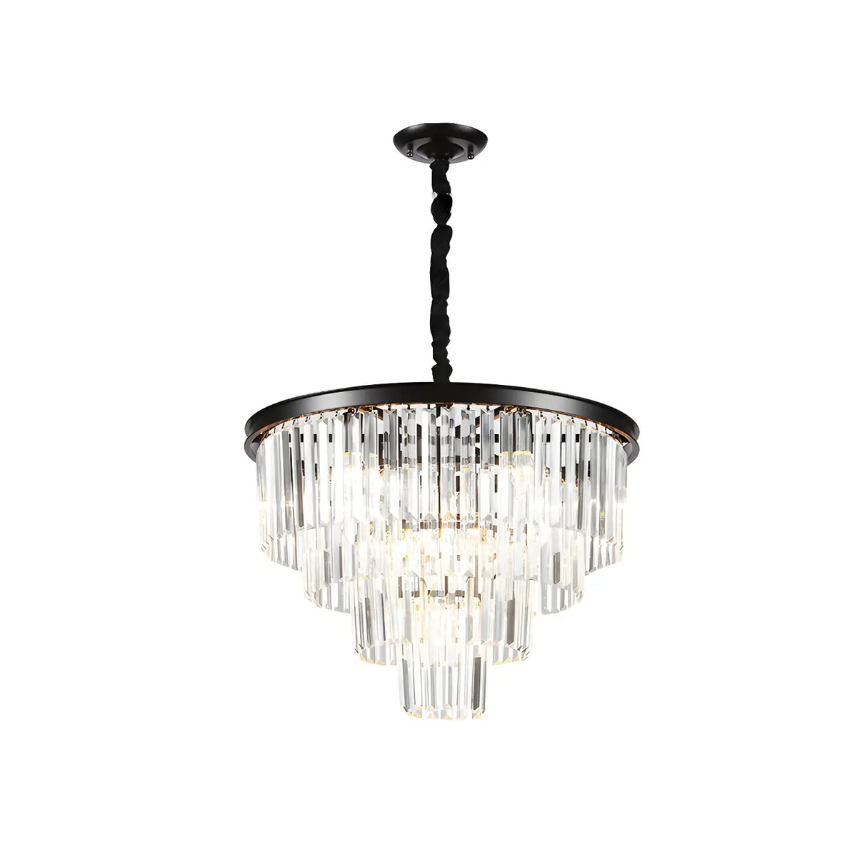 Luxury Clera Crystal Tiered Chandelier for Living Room Image - 18