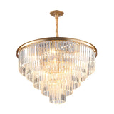 Luxury Clera Crystal Tiered Chandelier for Living Room Image - 3