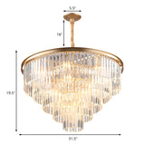 Luxury Clera Crystal Tiered Chandelier for Living Room Image - 4