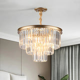 Luxury Clera Crystal Tiered Chandelier for Living Room Image - 5