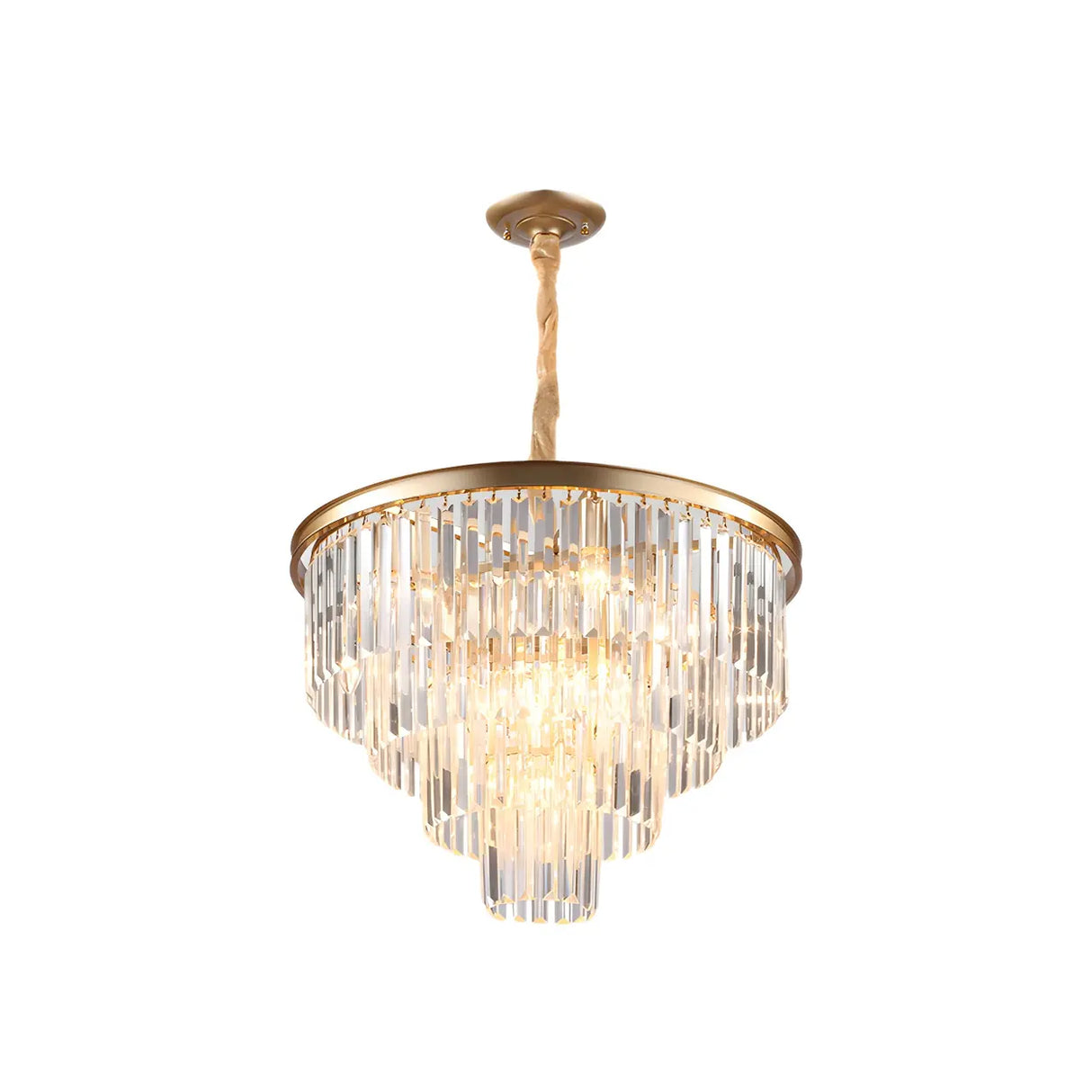 Luxury Clera Crystal Tiered Chandelier for Living Room Image - 7