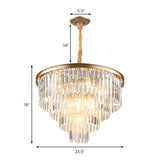 Luxury Clera Crystal Tiered Chandelier for Living Room Image - 8