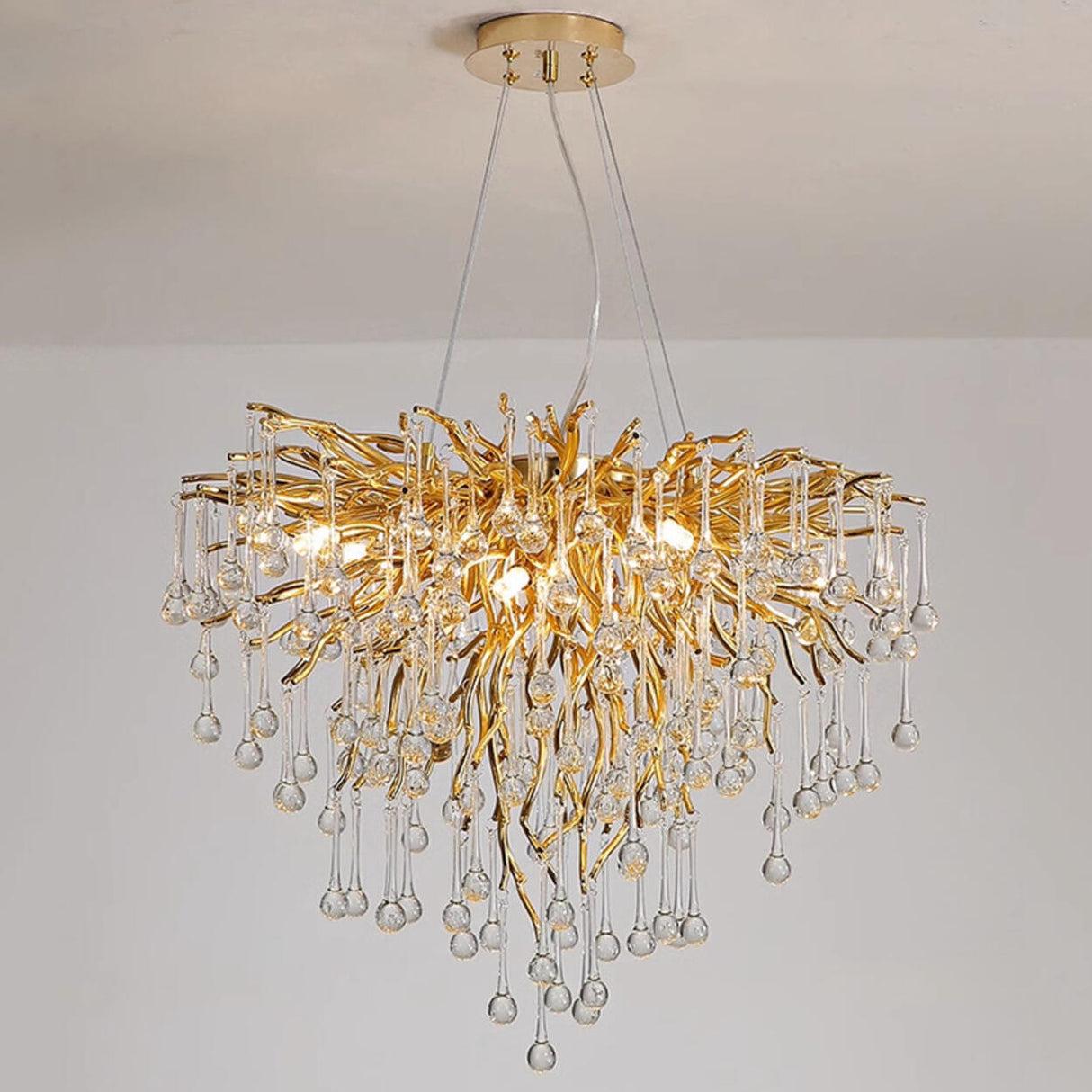 Luxury Crystal Branch Chandelier For Living Room Image - 8