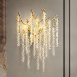 Luxury Crystal Branch Gold LED Wall Sconce Light Image - 1