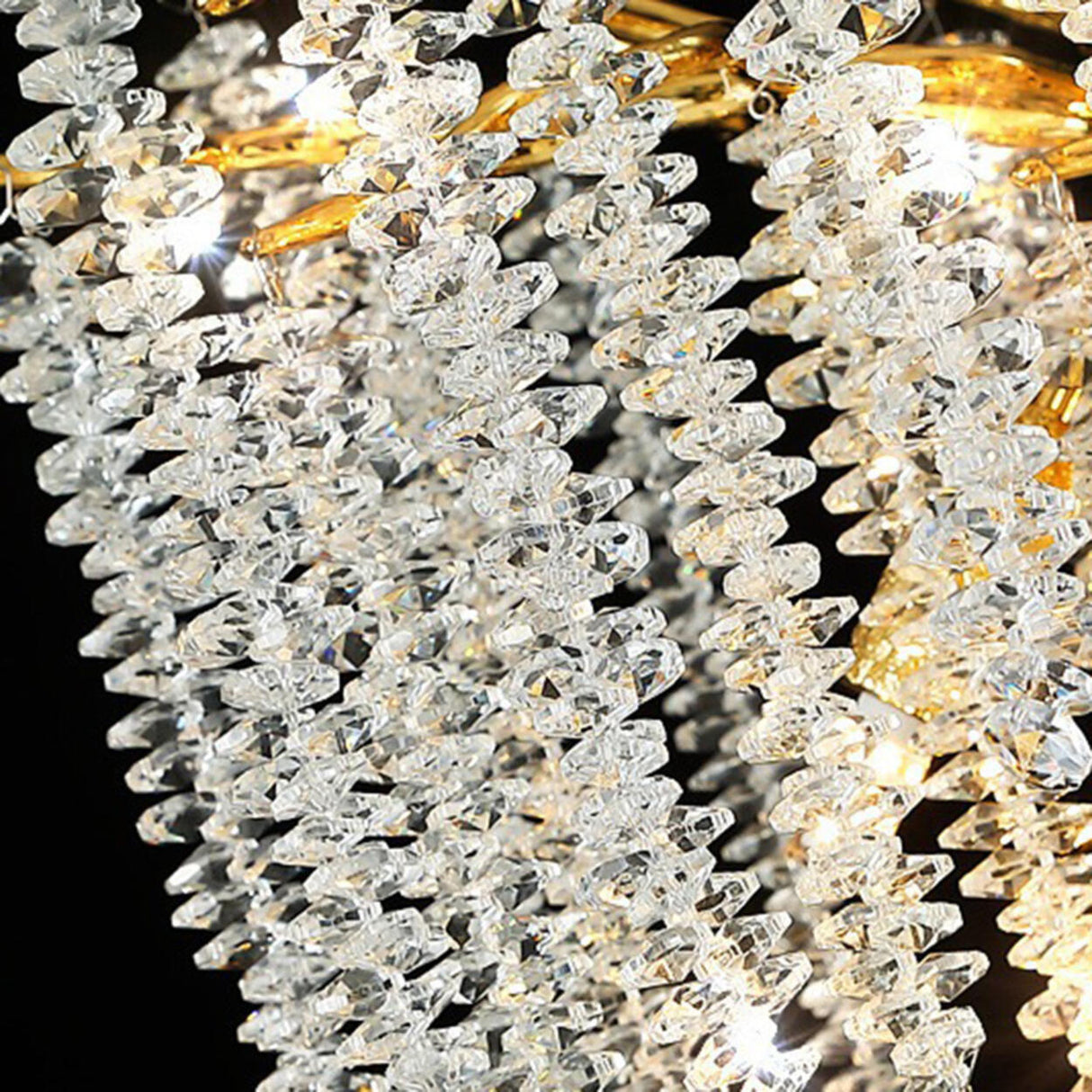 Luxury Crystal Branch Gold LED Wall Sconce Light Image - 10