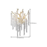 Luxury Crystal Branch Gold LED Wall Sconce Light Image - 14