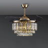 Luxury Crystal Clear Blades Standard Ceiling Fan Light Image - 4