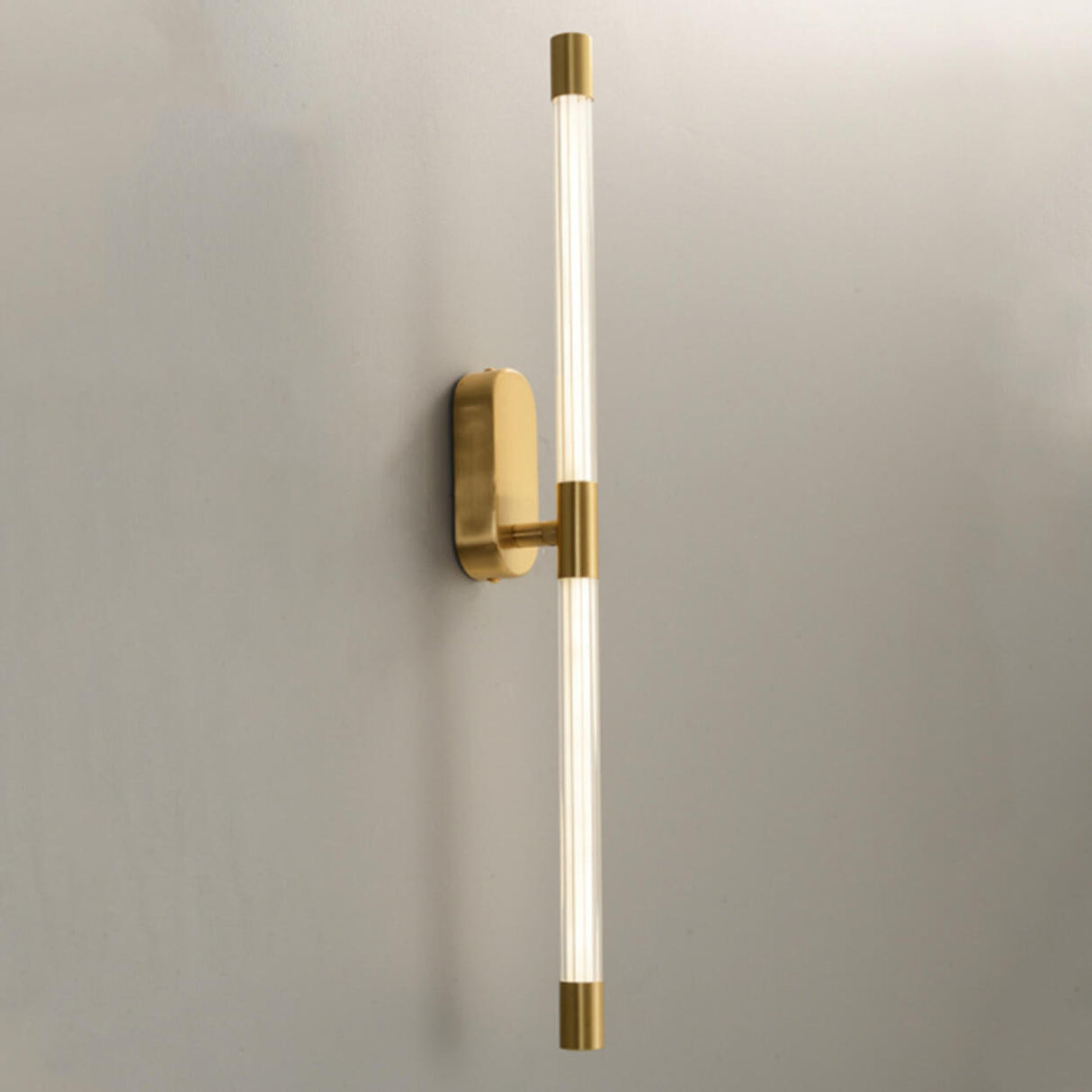 Luxury Crystal Cylinder Gold Bedroom Wall Sconce Image - 14