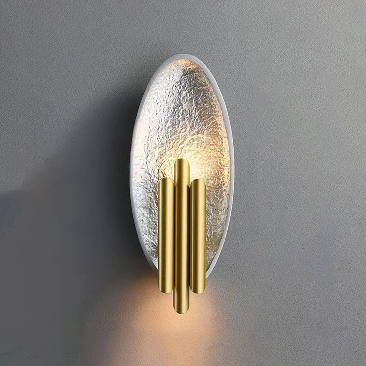 Luxury Crystal Cylinder Gold Bedroom Wall Sconce Image - 4