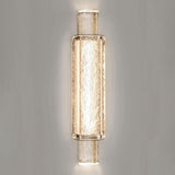 Luxury Crystal Cylinder Gold Bedroom Wall Sconce Image - 8