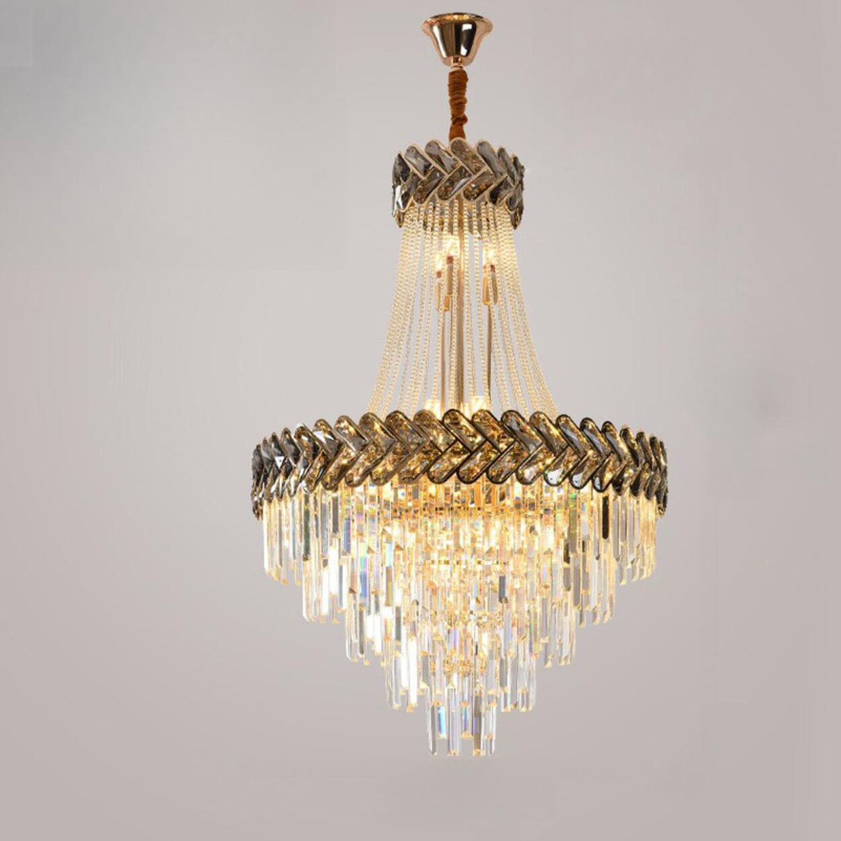 Luxury Crystal Empire Chandelier Adjustable Height Image - 11