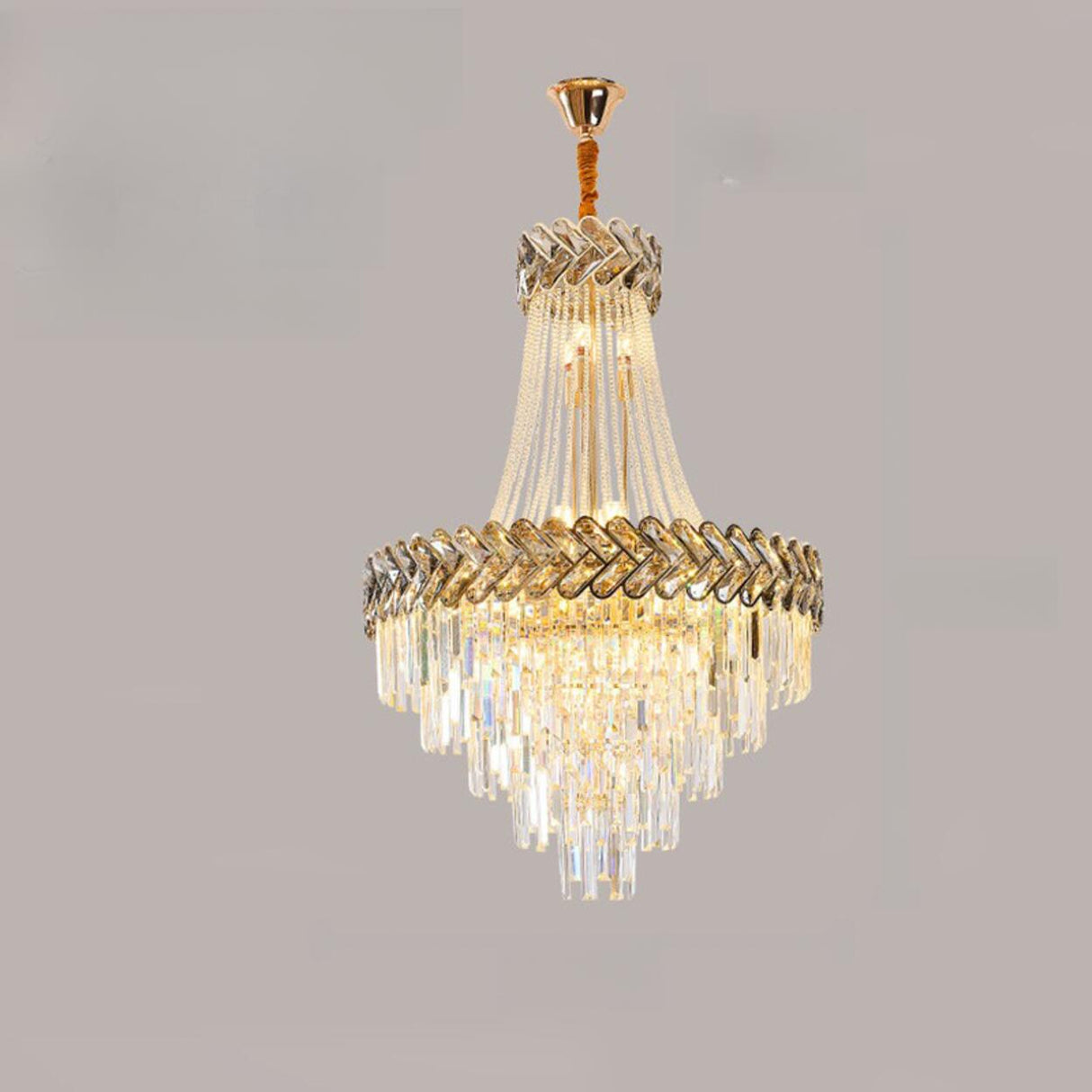 Luxury Crystal Empire Chandelier Adjustable Height Image - 12