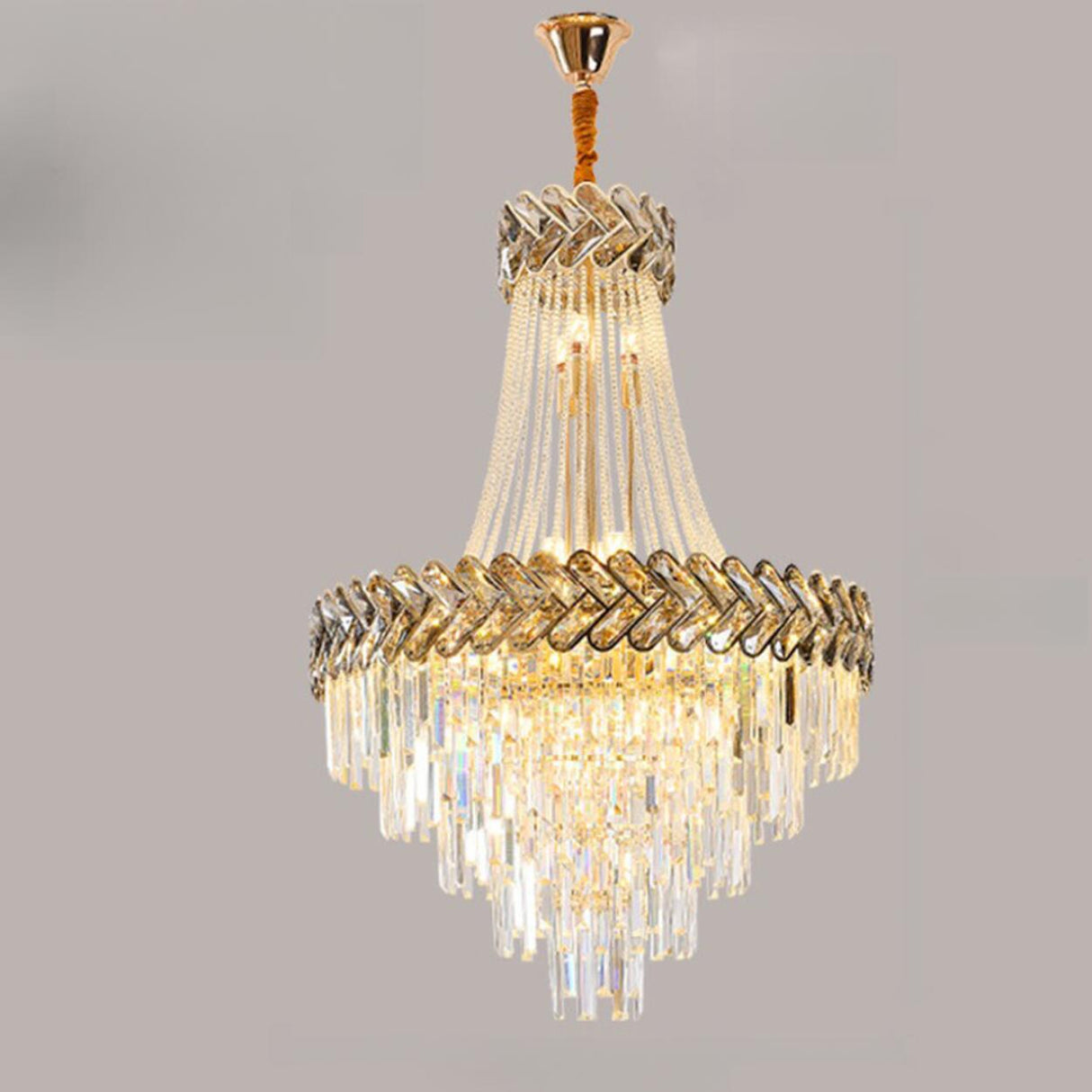 Luxury Crystal Empire Chandelier Adjustable Height Image - 16