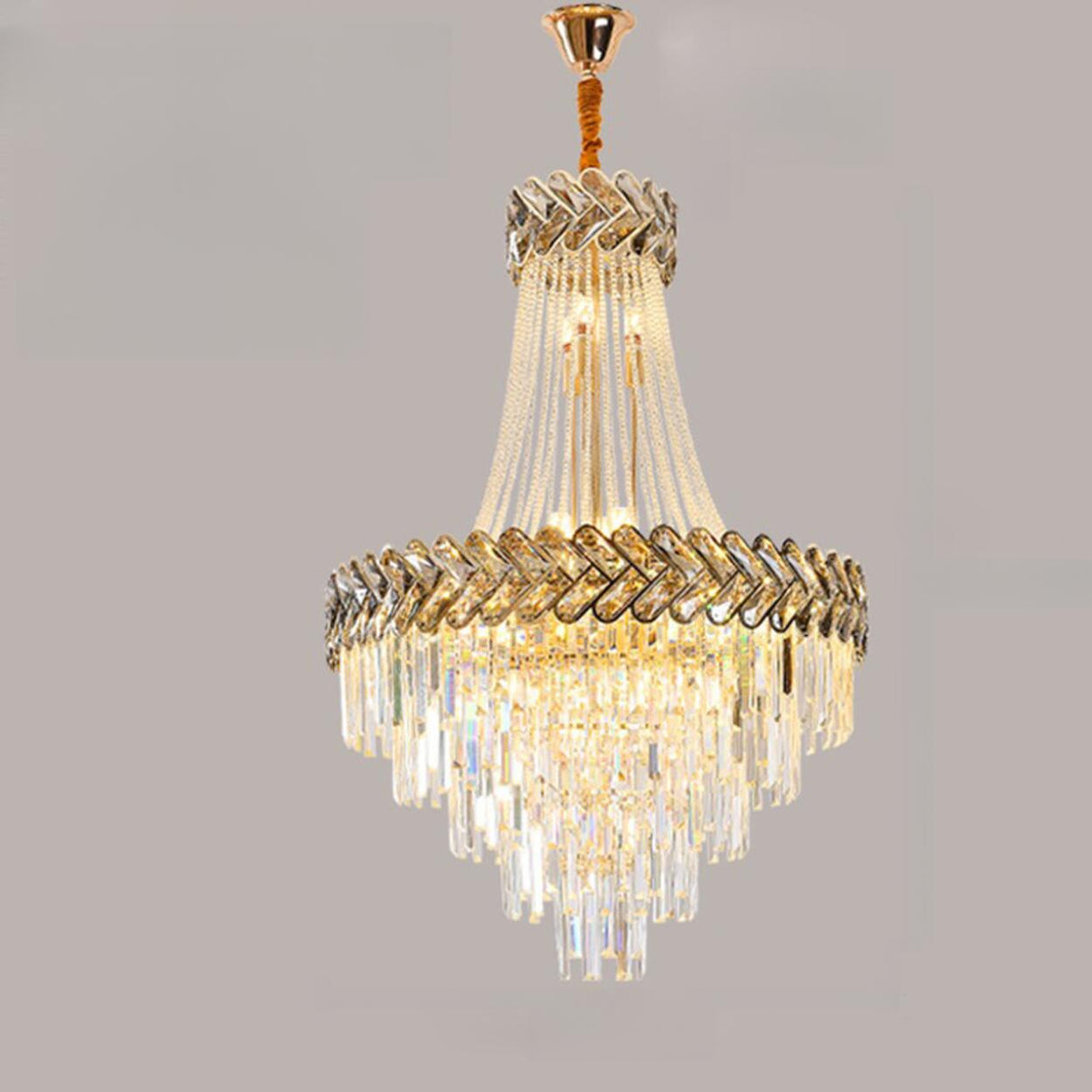 Luxury Crystal Empire Chandelier Adjustable Height Image - 17