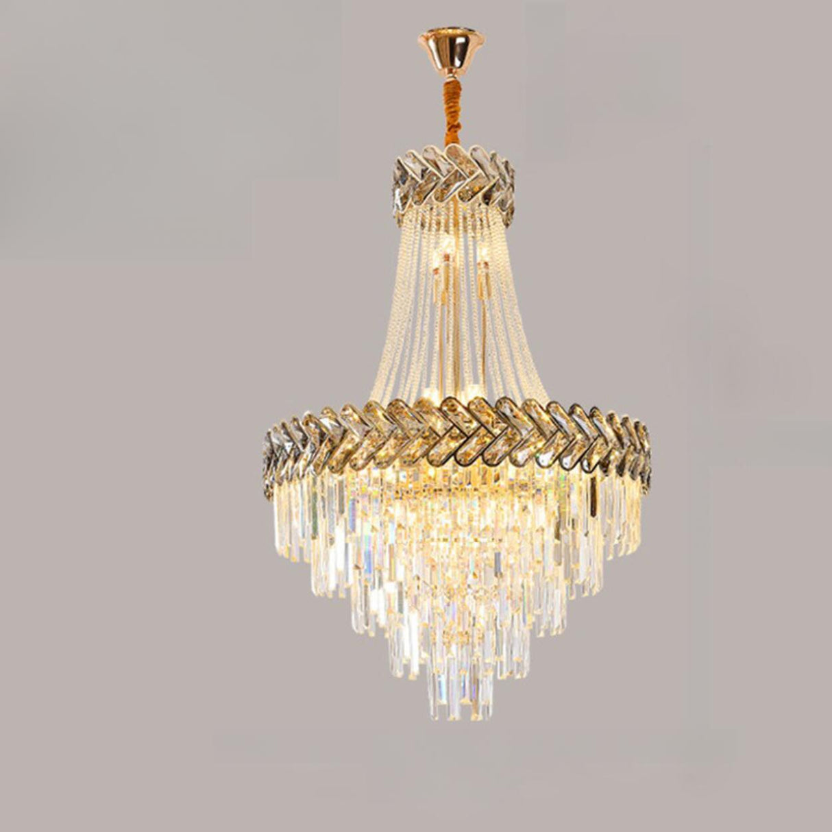 Luxury Crystal Empire Chandelier Adjustable Height Image - 18