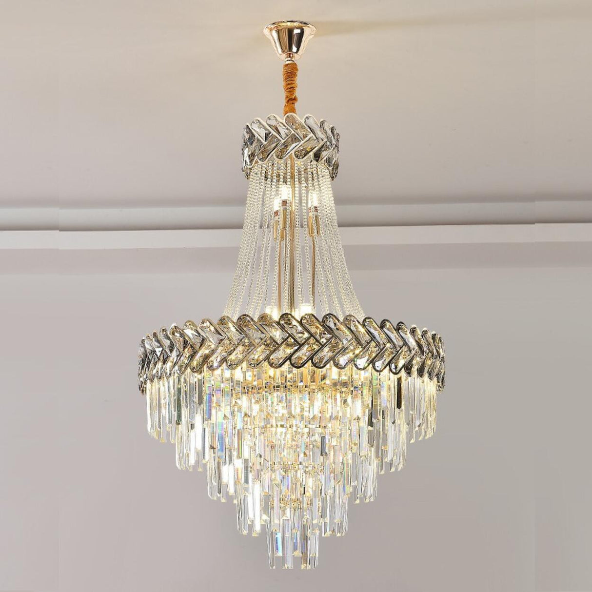 Luxury Crystal Empire Chandelier Adjustable Height Image - 21