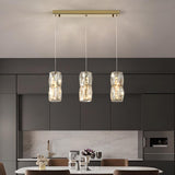 Luxury Crystal Geometric Dining Room Pendant Light Image - 1