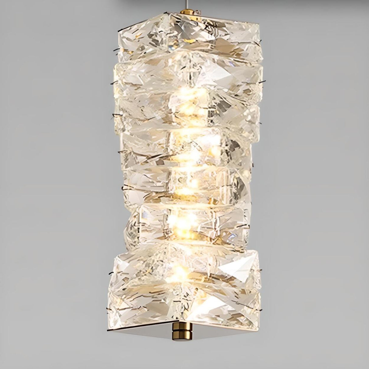 Luxury Crystal Geometric Dining Room Pendant Light Image - 13