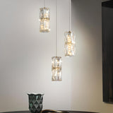 Luxury Crystal Geometric Dining Room Pendant Light Image - 8