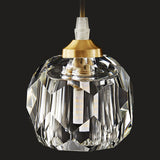 Luxury Crystal Gold Geometric Dining Room Pendant Light Image - 10